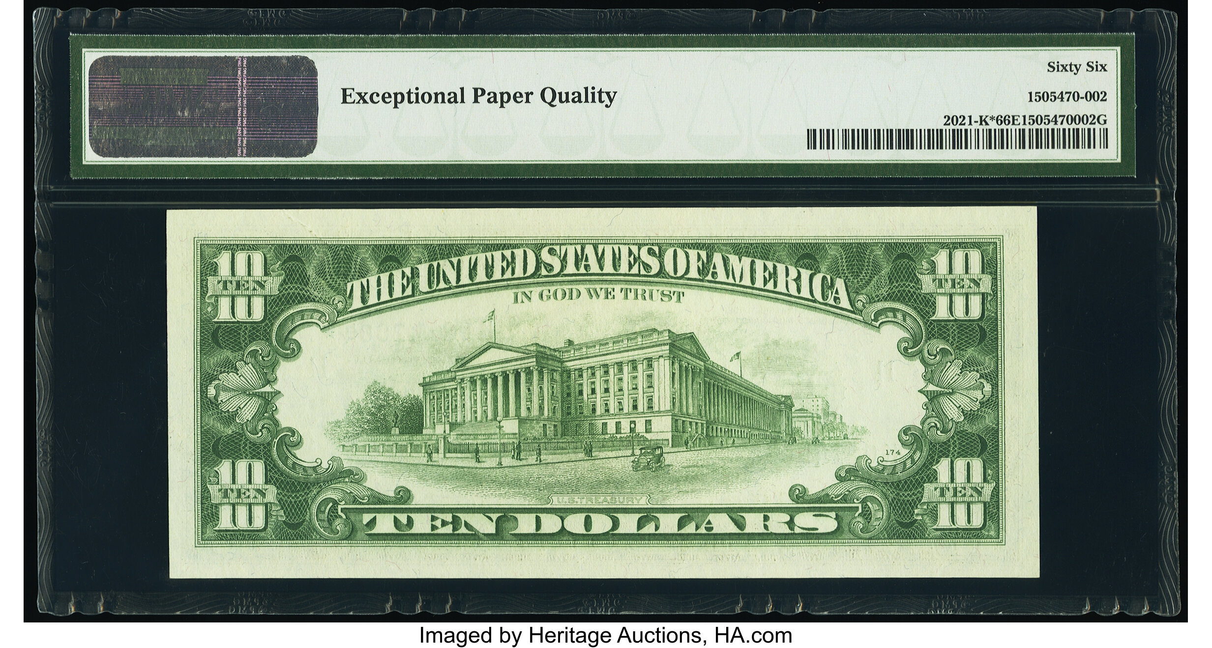 image for: Fr. 2021-K* $10 1969C Federal Reserve Star Note. PMG Gem Uncirculated 66 EPQ....