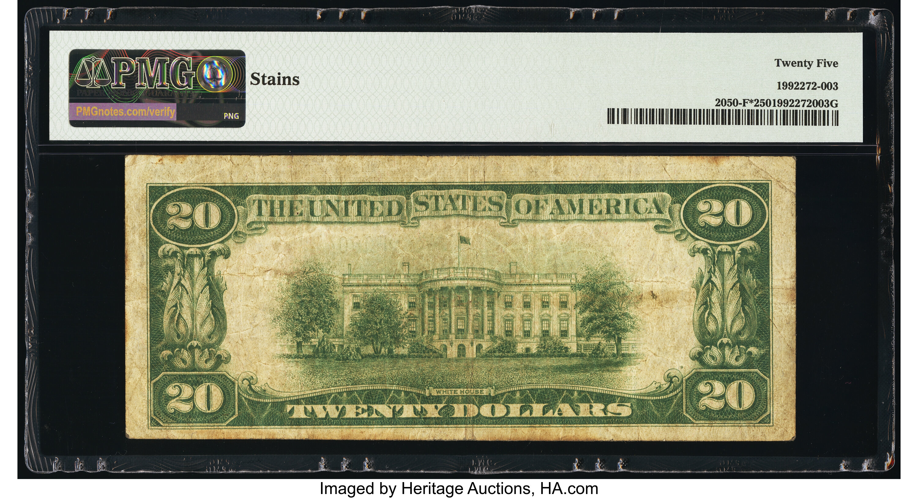 image for: Fr. 2050-F* $20 1928 Federal Reserve Star Note. PMG Very Fine 25....