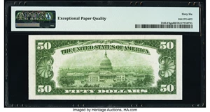 image for: Fr. 2102-F $50 1934 Federal Reserve Note. PMG Gem Uncirculated 66 EPQ....