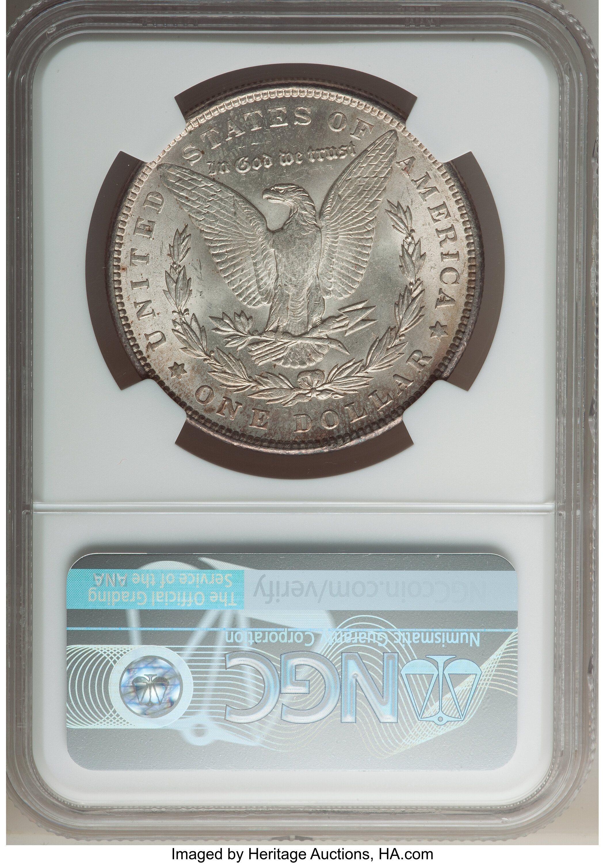 image for: 1889 $1 Doubled Ear, VAM-20, Hot 50, MS63 NGC. NGC Census: (15/11). PCGS Population: (7/7). MS63. ...