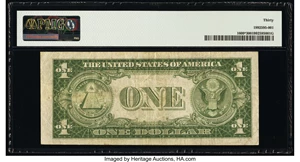 image for: Fr. 1609* $1 1935A R Silver Certificate Star. PMG Very Fine 30....