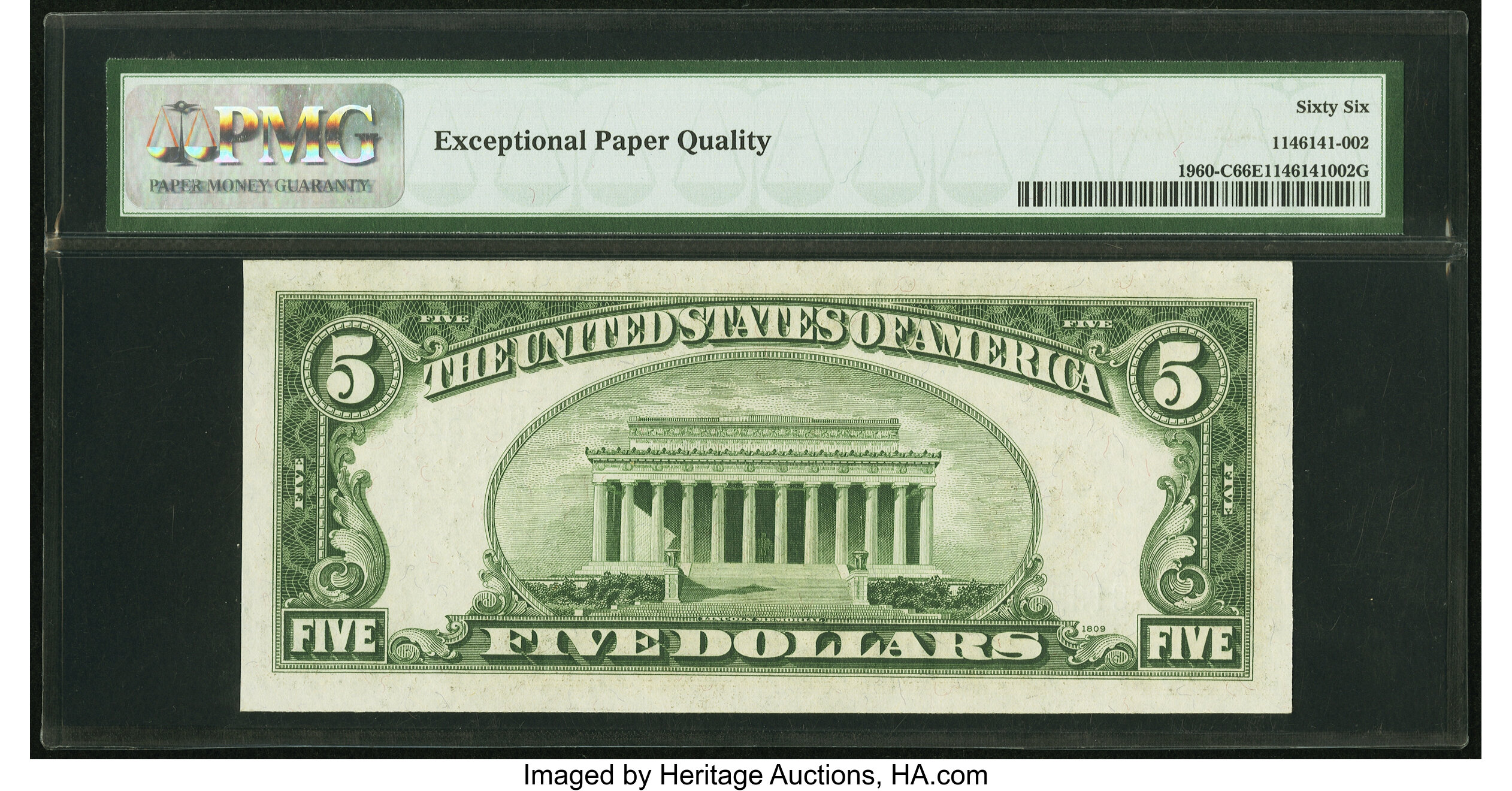 image for: Fr. 1960-C $5 1934D Federal Reserve Note. PMG Gem Uncirculated 66 EPQ....