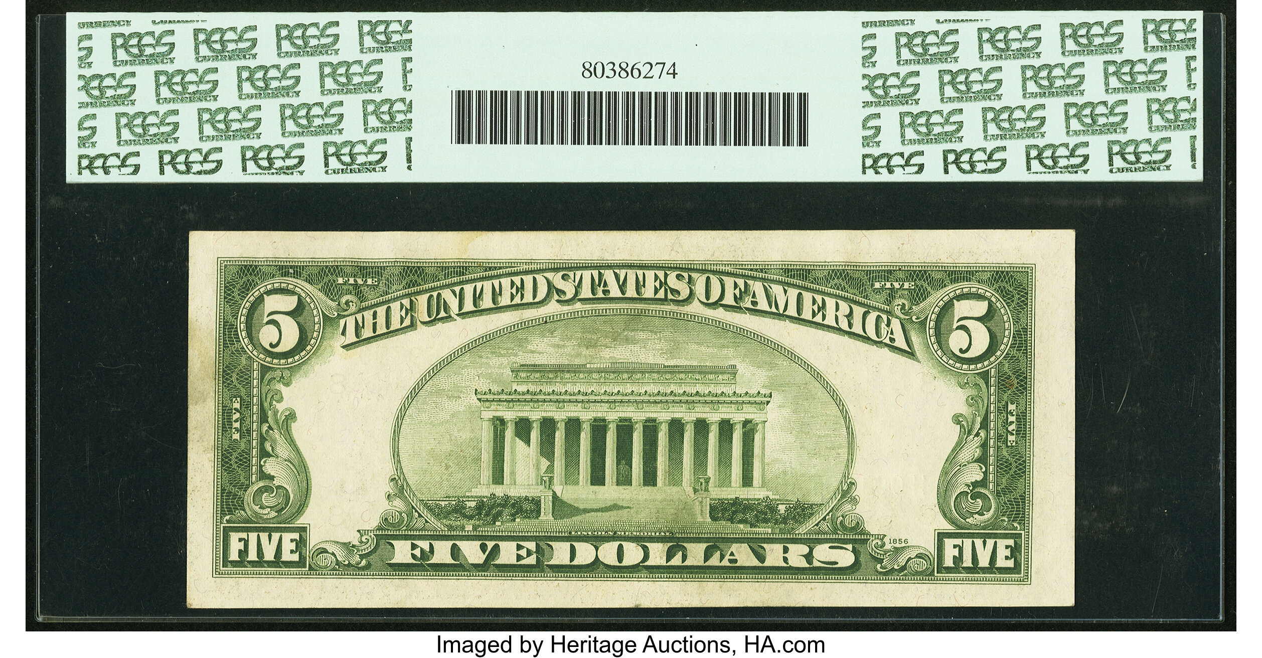 image for: Fr. 1961-H* $5 1950 Wide I Federal Reserve Star Note. PCGS Choice About New 55....