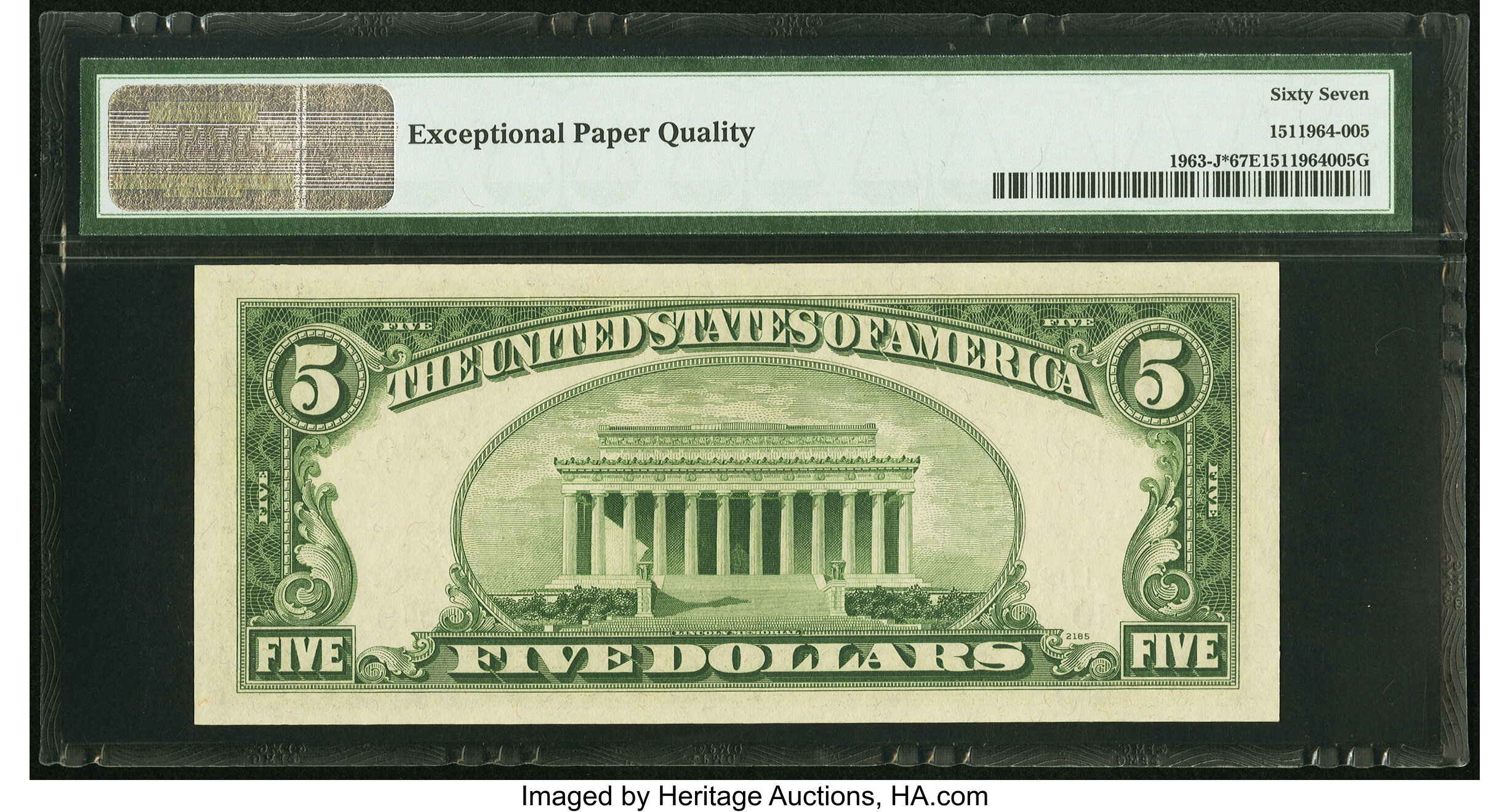 image for: Fr. 1963-J* $5 1950B Federal Reserve Star Note. PMG Superb Gem Unc 67 EPQ....