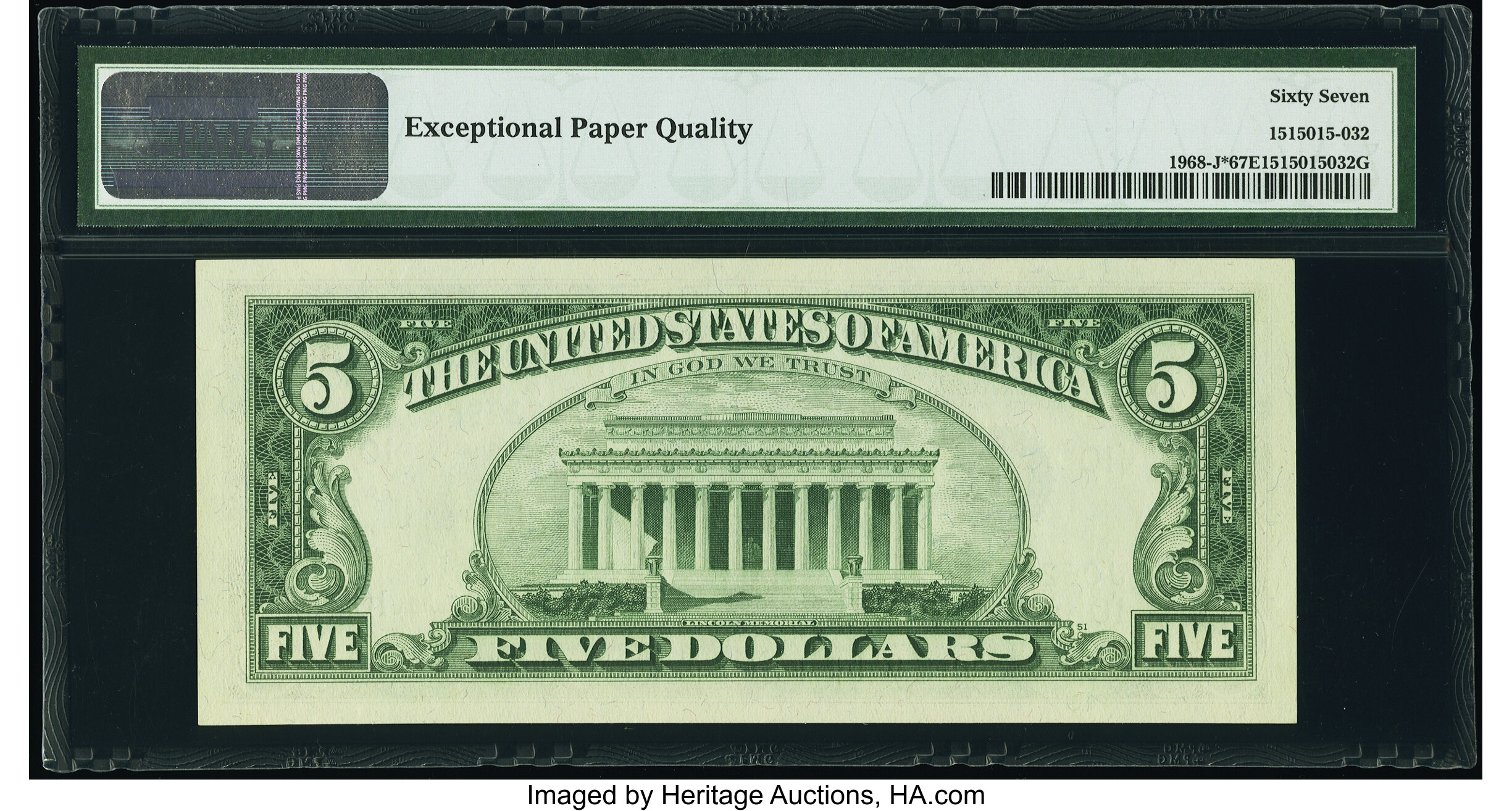 image for: Fr. 1968-J* $5 1963A Federal Reserve Star Note. PMG Superb Gem Unc 67 EPQ....