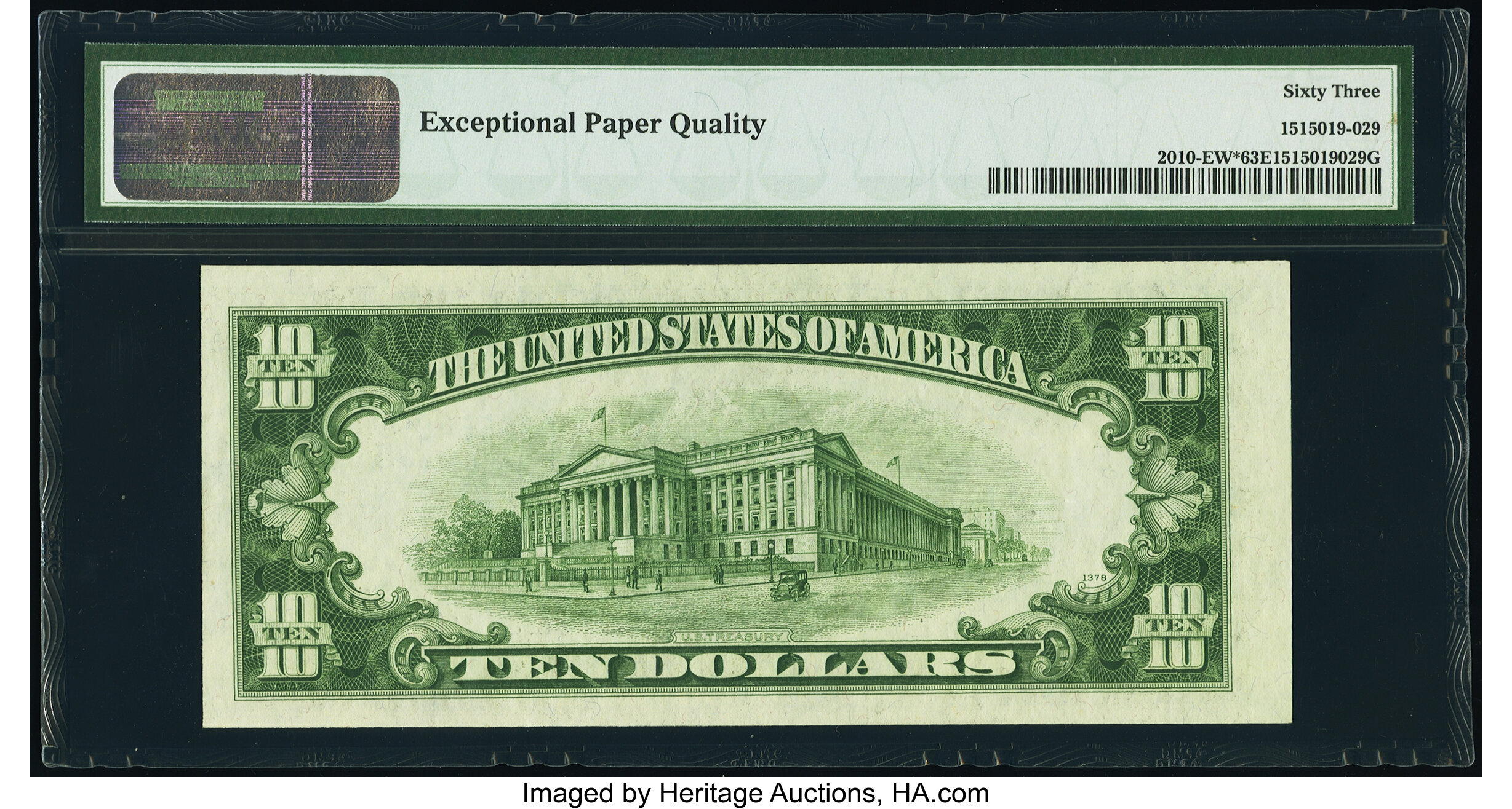 image for: Fr. 2010-E* $10 1950 Wide Federal Reserve Star Note. PMG Choice Uncirculated 63 EPQ....