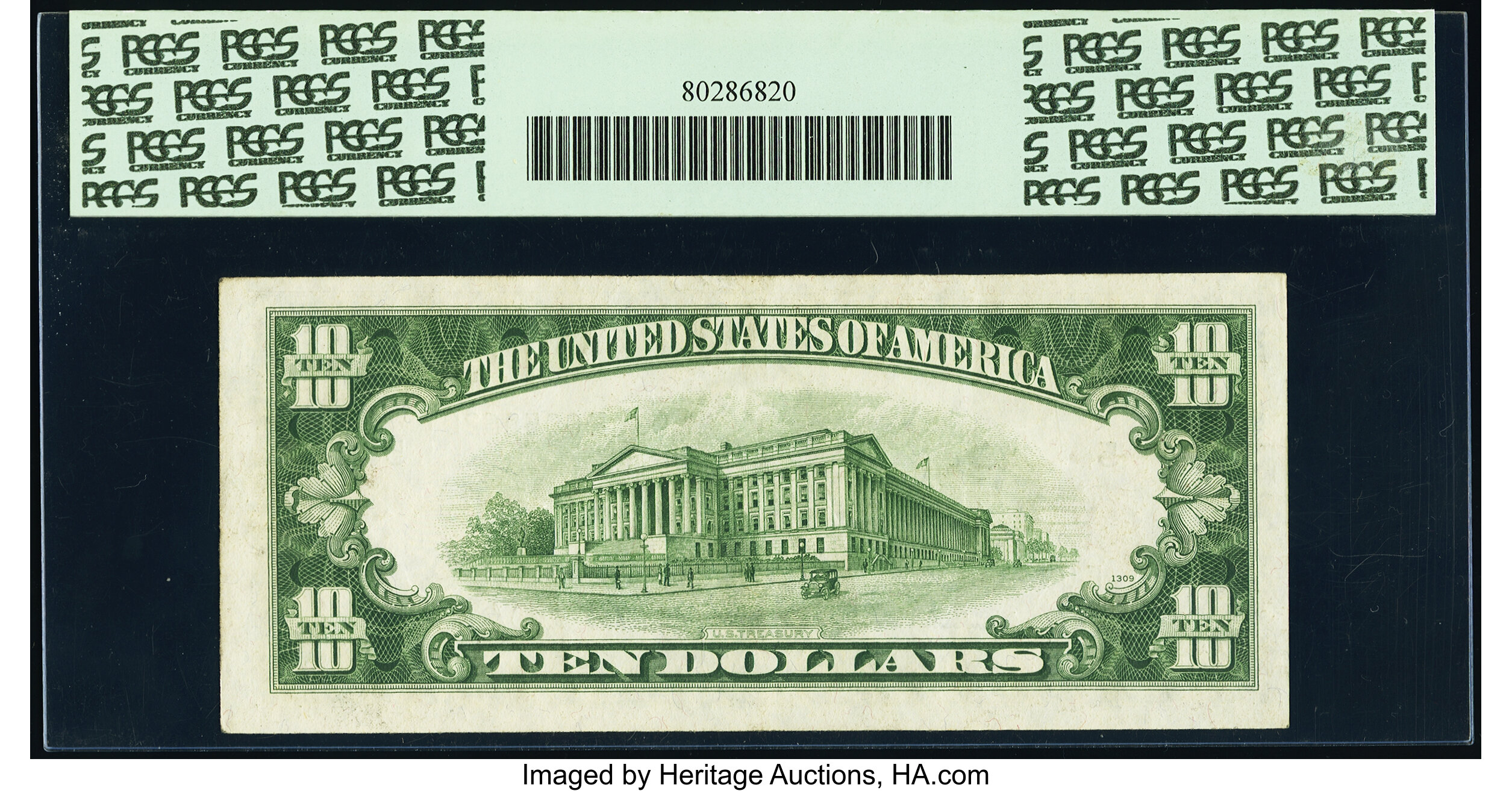 image for: Fr. 2010-E* $10 1950 Wide Federal Reserve Star Note. PCGS Very Fine 35....