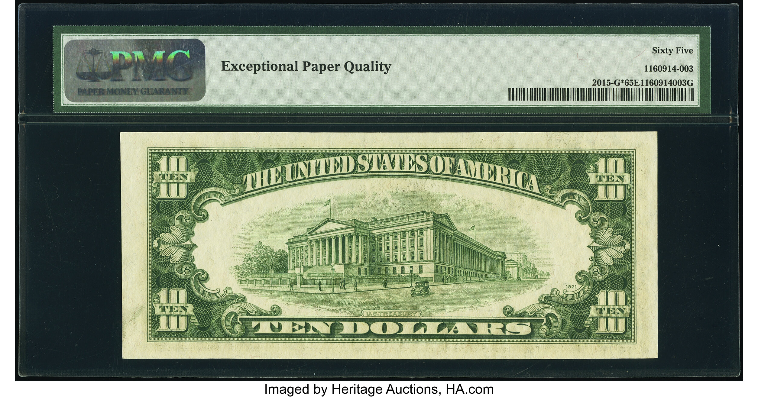 image for: Fr. 2015-G* $10 1950E Federal Reserve Star Note. PMG Gem Uncirculated 65 EPQ....