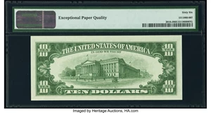 image for: Fr. 2016-J $10 1963 Federal Reserve Note. PMG Gem Uncirculated 66 EPQ....