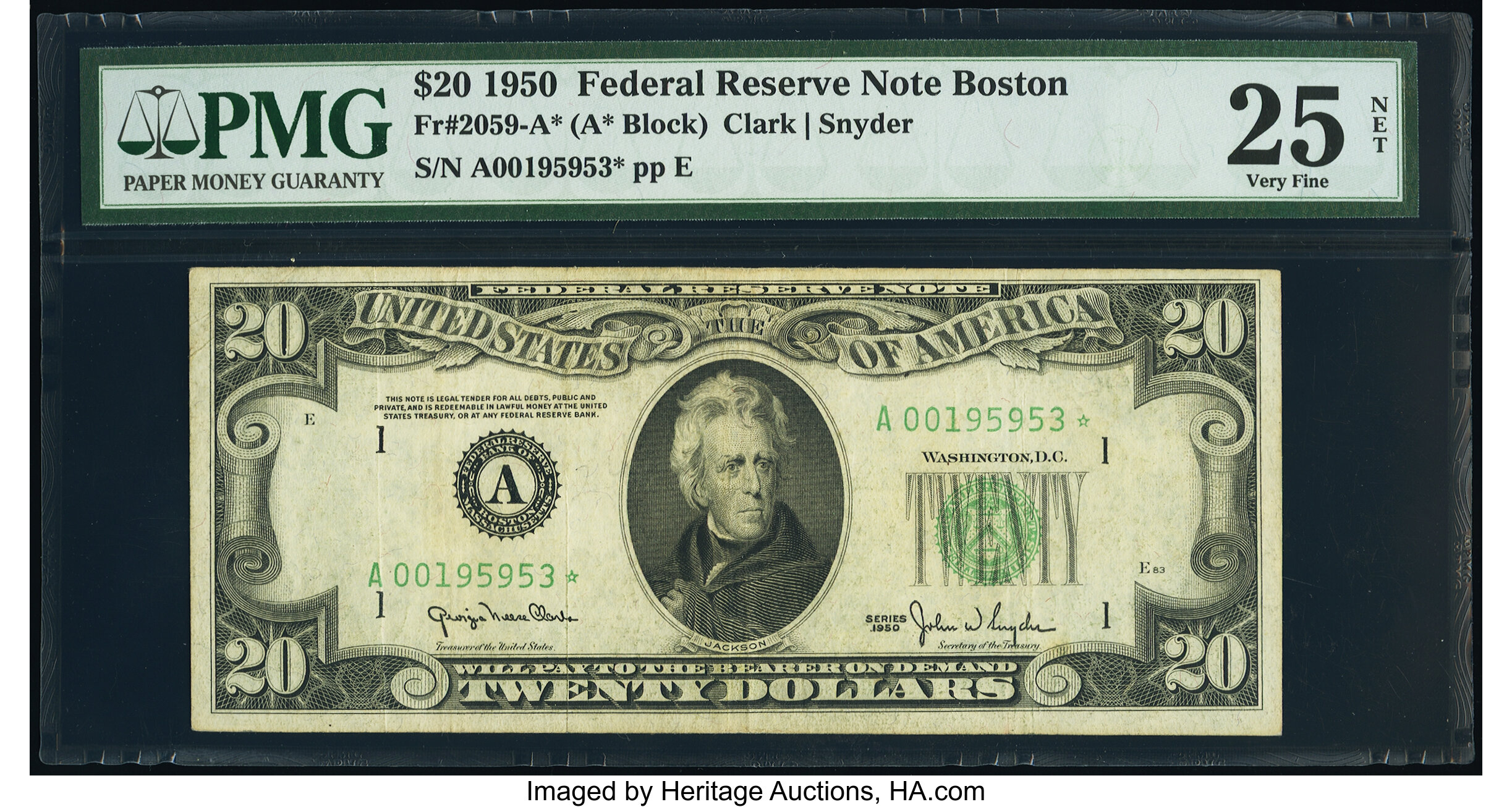 1950 $20 Boston, Star Replacement (Fr. 2059A*)