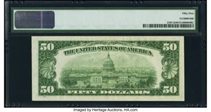 image for: Fr. 2107-I $50 1950 Federal Reserve Note. PMG About Uncirculated 55....