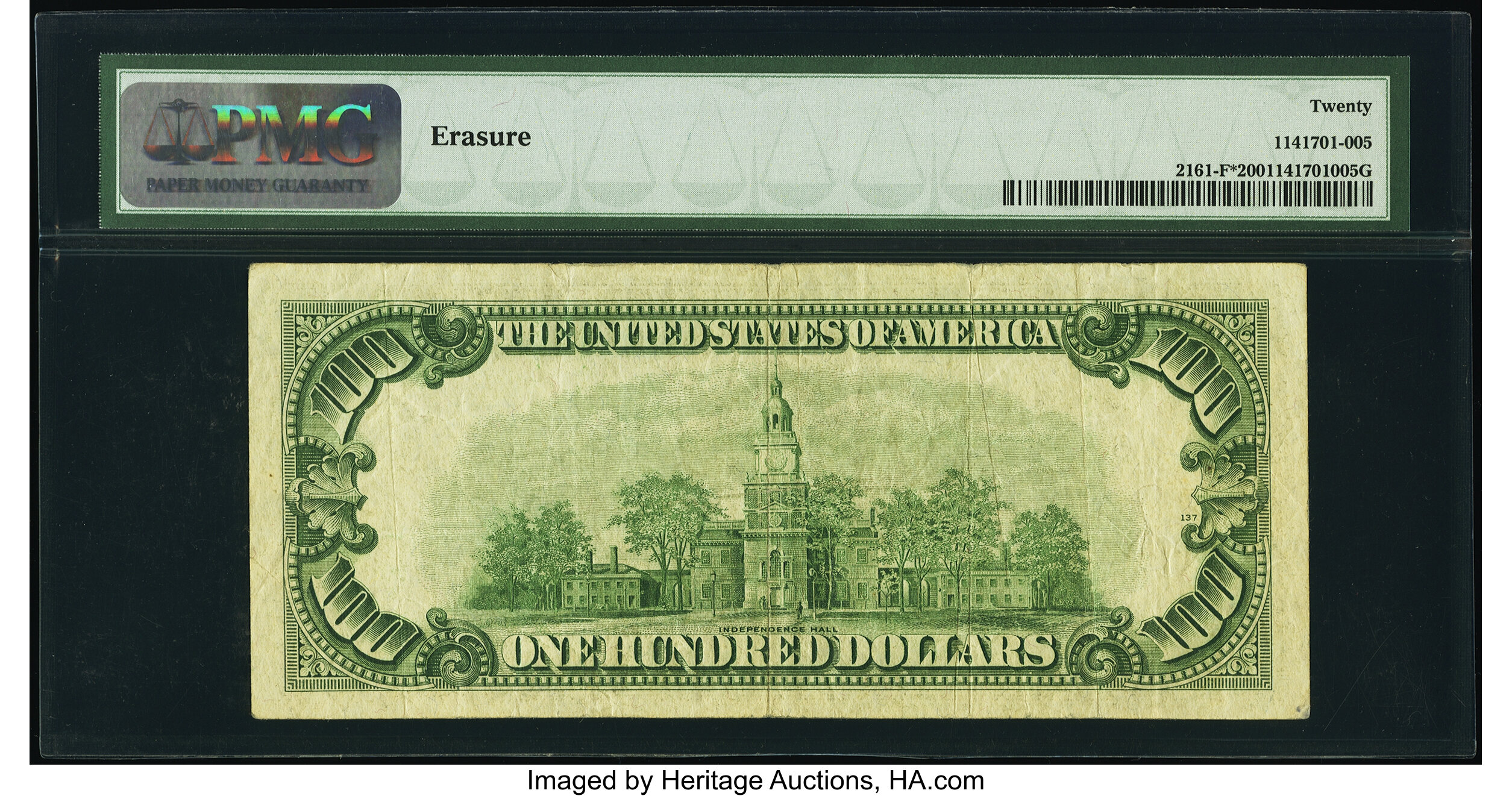 image for: Fr. 2161-F* $100 1950D Federal Reserve Star Note. PMG Very Fine 20....