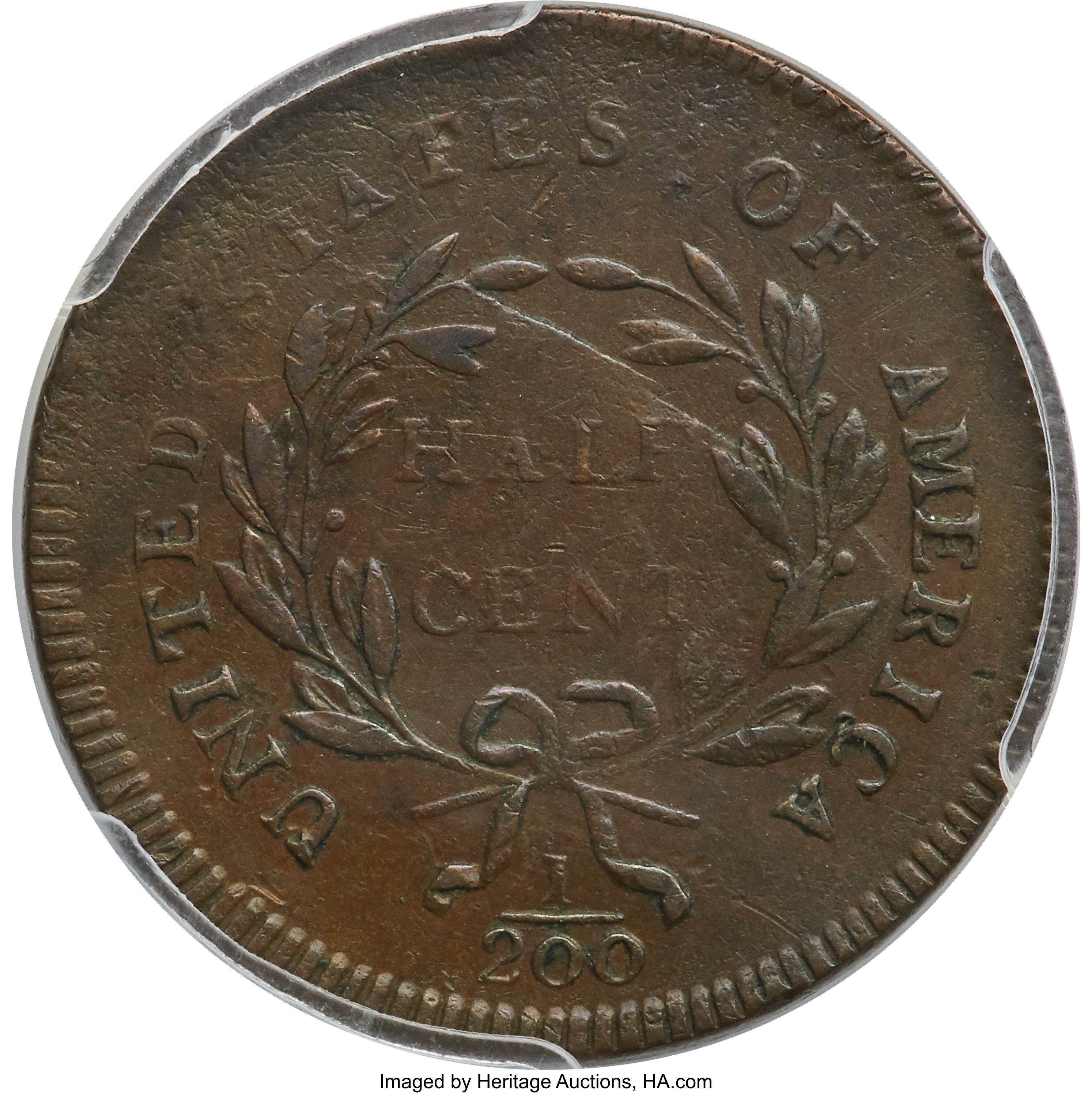 1795 1/2c No Pole, Plain Edge, C-5a MS BN XF45 BN thumbnail 7