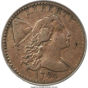 image for: 1794 1C Head of 1794, S-63, B-37, R.2, VF30 PCGS....