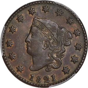 image for: 1821 1C N-2, R.1, AU55 PCGS....