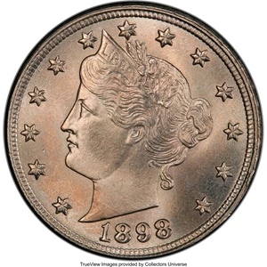image for: 1898 5C MS67 PCGS. CAC....