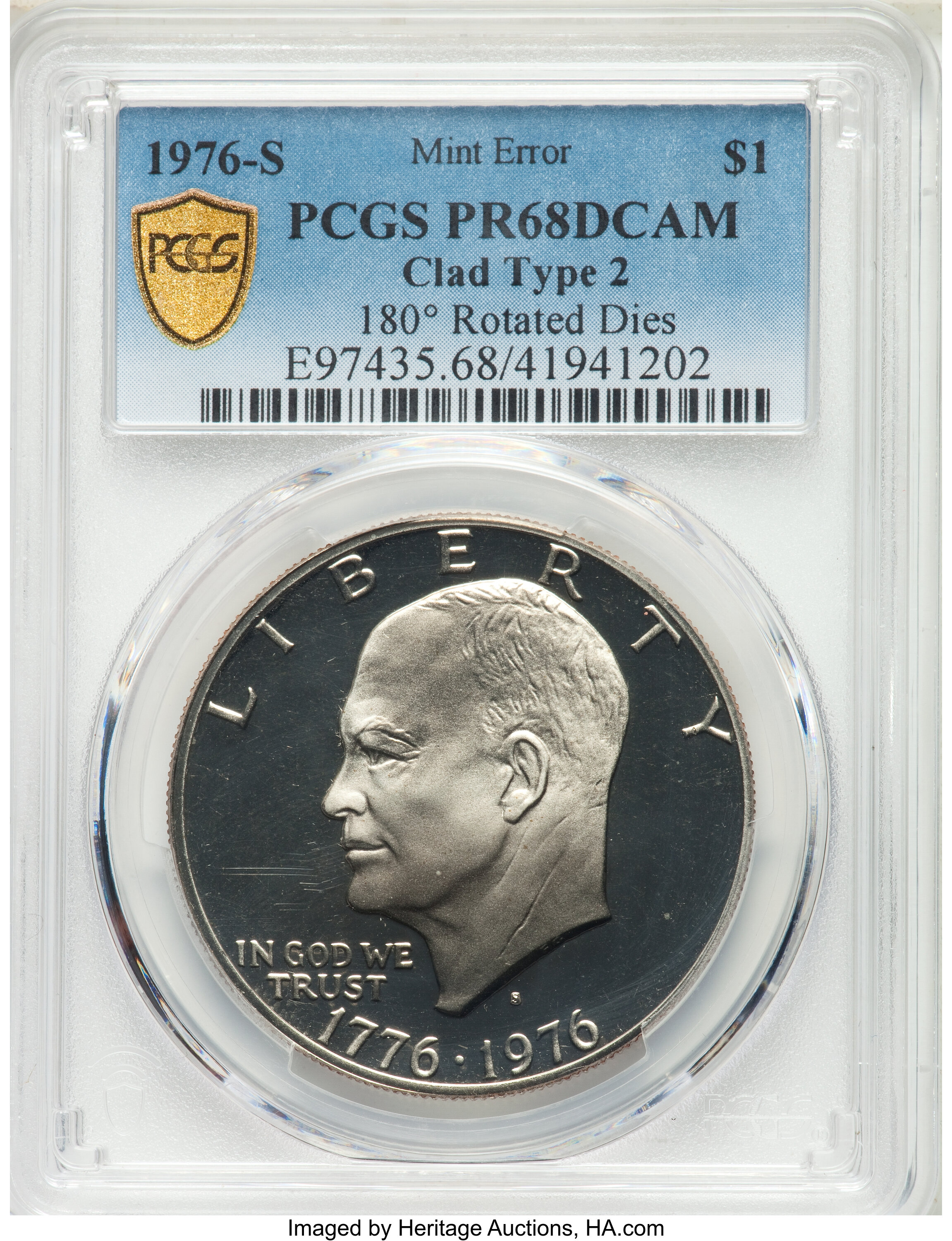 1976-S $1  Clad, Type 2 PR DCAM PR63 DCAM thumbnail 4