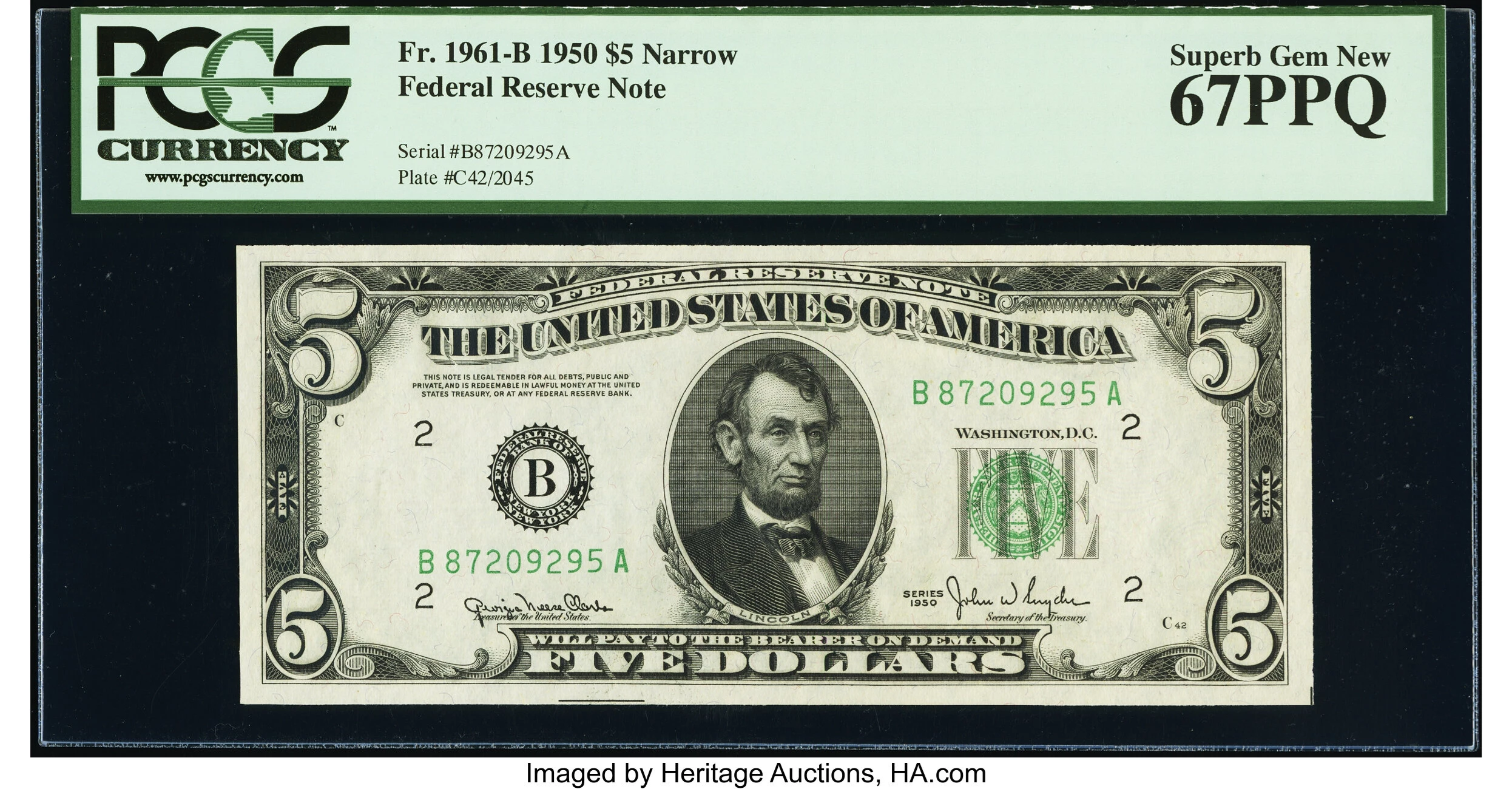 Circulated $5 1950 US Federal Reserve Small Notes for sale