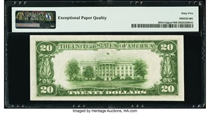 image for: Fr. 2054-E $20 1934 Federal Reserve Note. PMG Gem Uncirculated 65 EPQ....