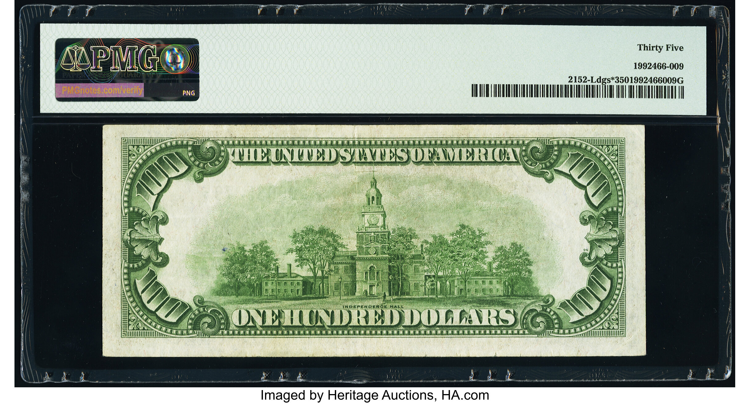 image for: Fr. 2152-L* $100 1934 Dark Green Seal Federal Reserve Star Note. PMG Choice Very Fine 35....