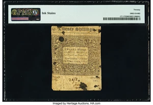 image for: Connecticut June 1, 1773 20s Uncancelled PMG Very Fine 20....