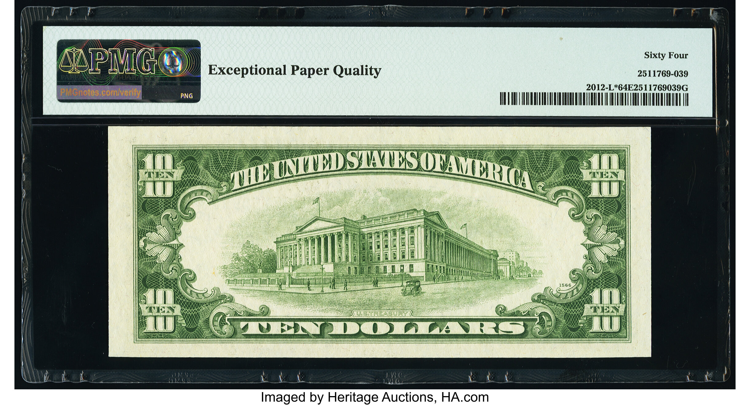 image for: Fr. 2012-L* $10 1950B Federal Reserve Star Note. PMG Choice Uncirculated 64 EPQ....
