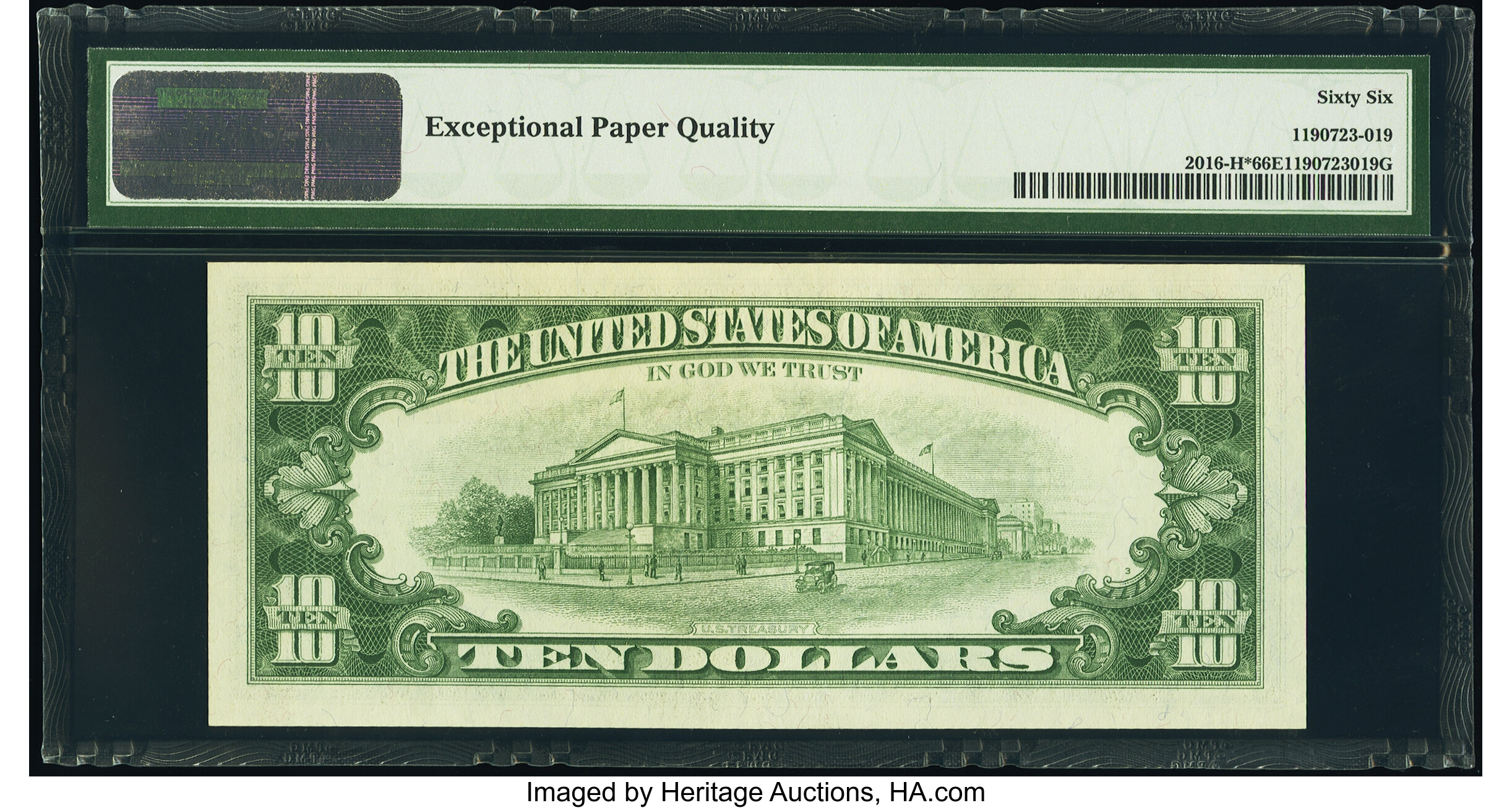 image for: Fr. 2016-H* $10 1963 Federal Reserve Star Note. PMG Gem Uncirculated 66 EPQ....