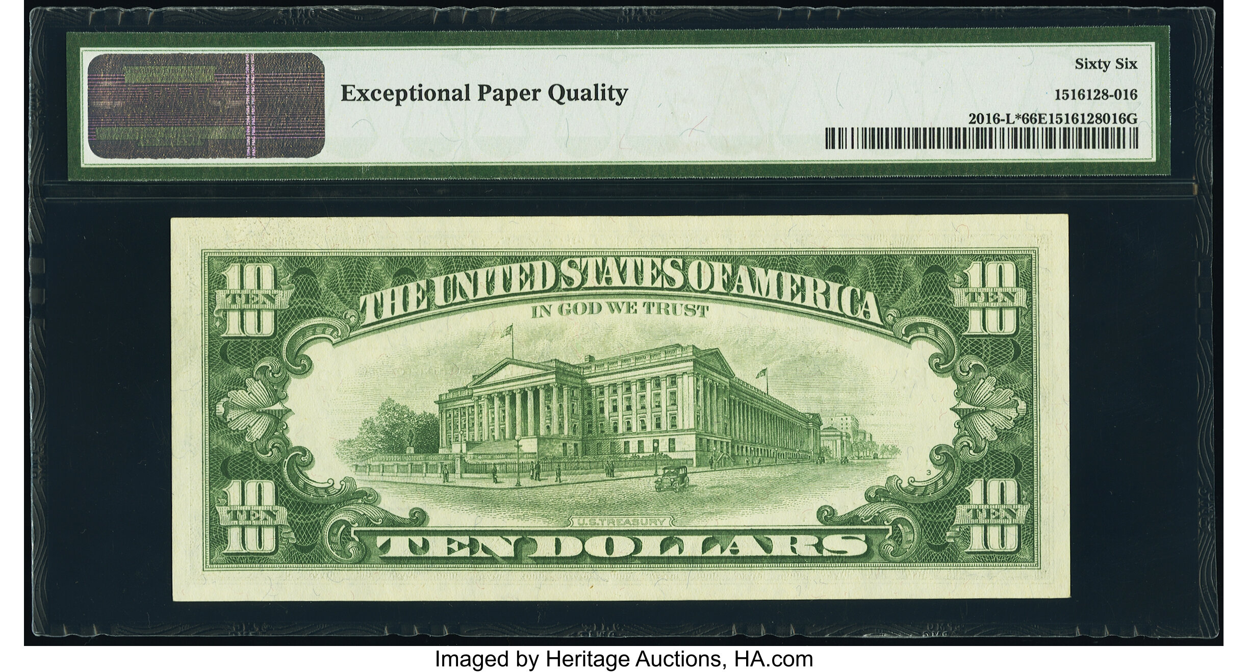 image for: Fr. 2016-L* $10 1963 Federal Reserve Star Note. PMG Gem Uncirculated 66 EPQ....