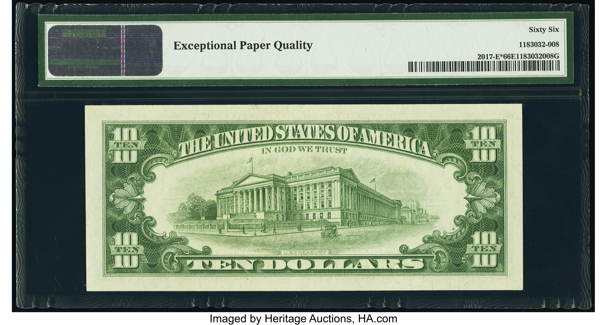 image for: Fr. 2017-E* $10 1963A Federal Reserve Star Note. PMG Gem Uncirculated 66 EPQ....