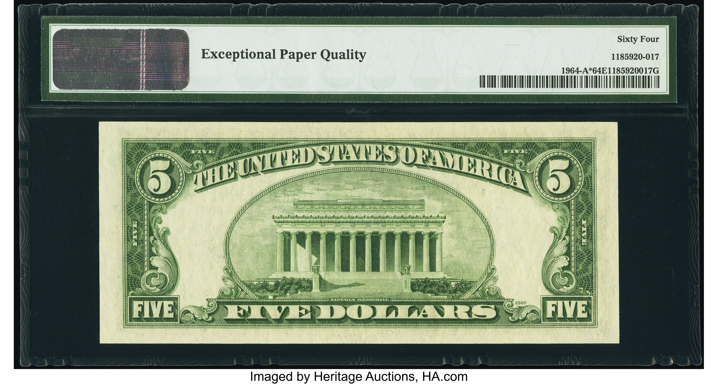 image for: Fr. 1964-A* $5 1950C Federal Reserve Note. PMG Choice Uncirculated 64 EPQ....