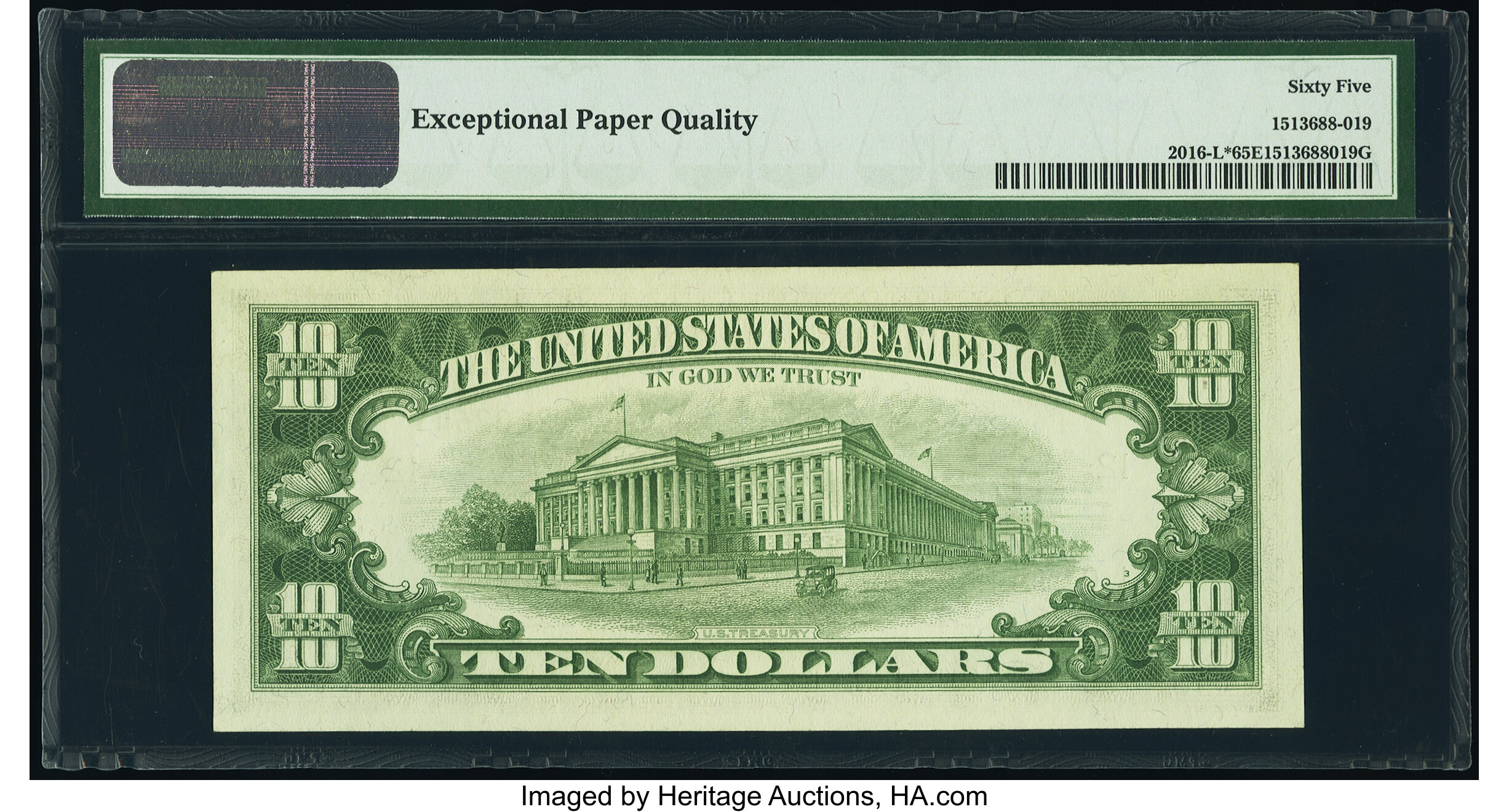 image for: Fr. 2016-L* $10 1963 Federal Reserve Star Note. PMG Gem Uncirculated 65 EPQ....