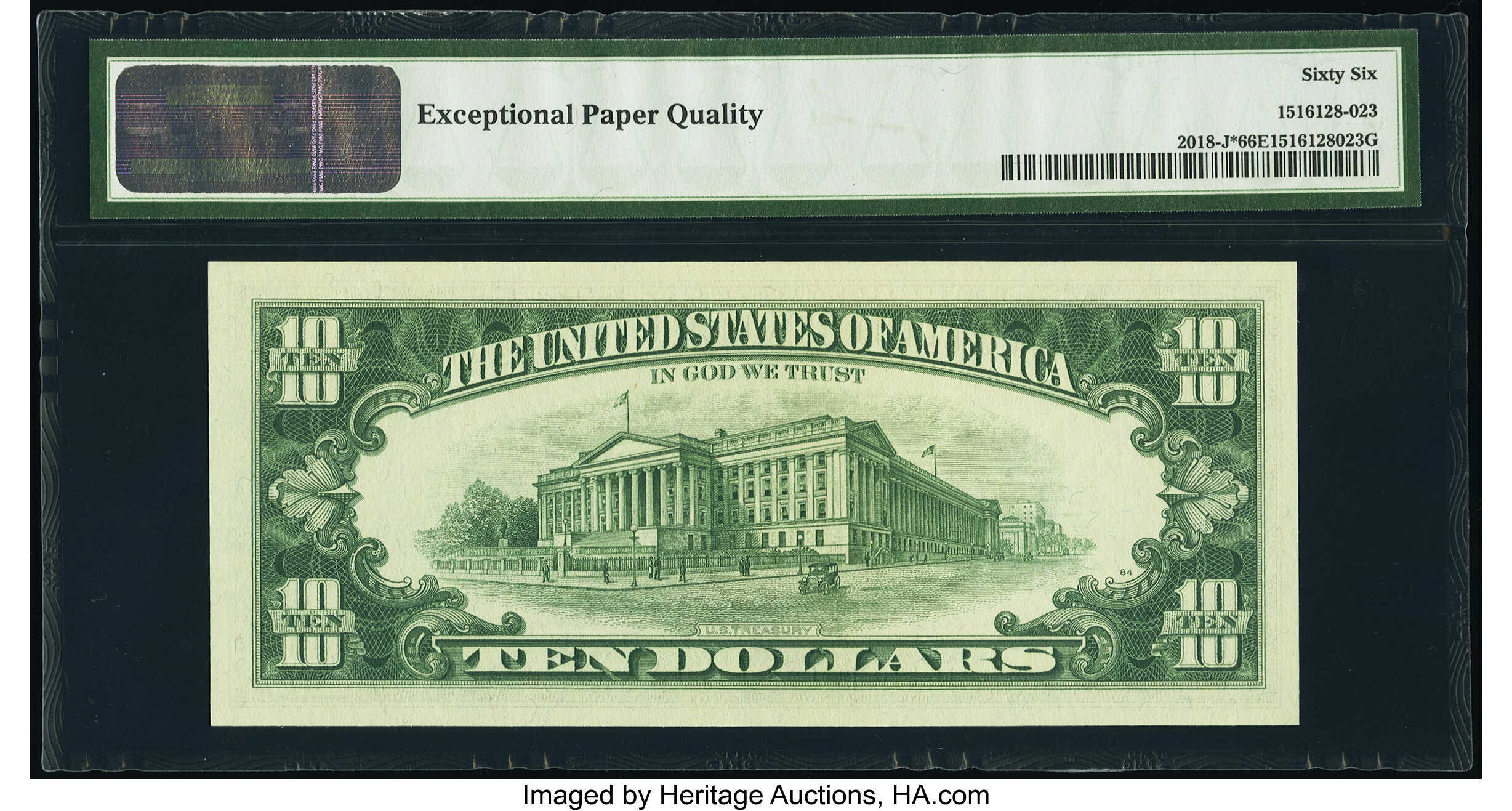 image for: Fr. 2018-J* $10 1969 Federal Reserve Star Note. PMG Gem Uncirculated 66 EPQ....
