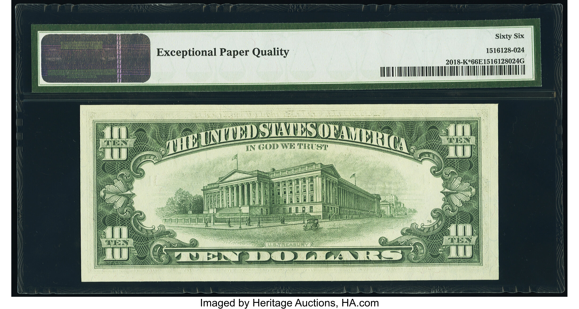 image for: Low Serial Number 2870 Fr. 2018-K* $10 1969 Federal Reserve Star Note. PMG Gem Uncirculated 66 EPQ....