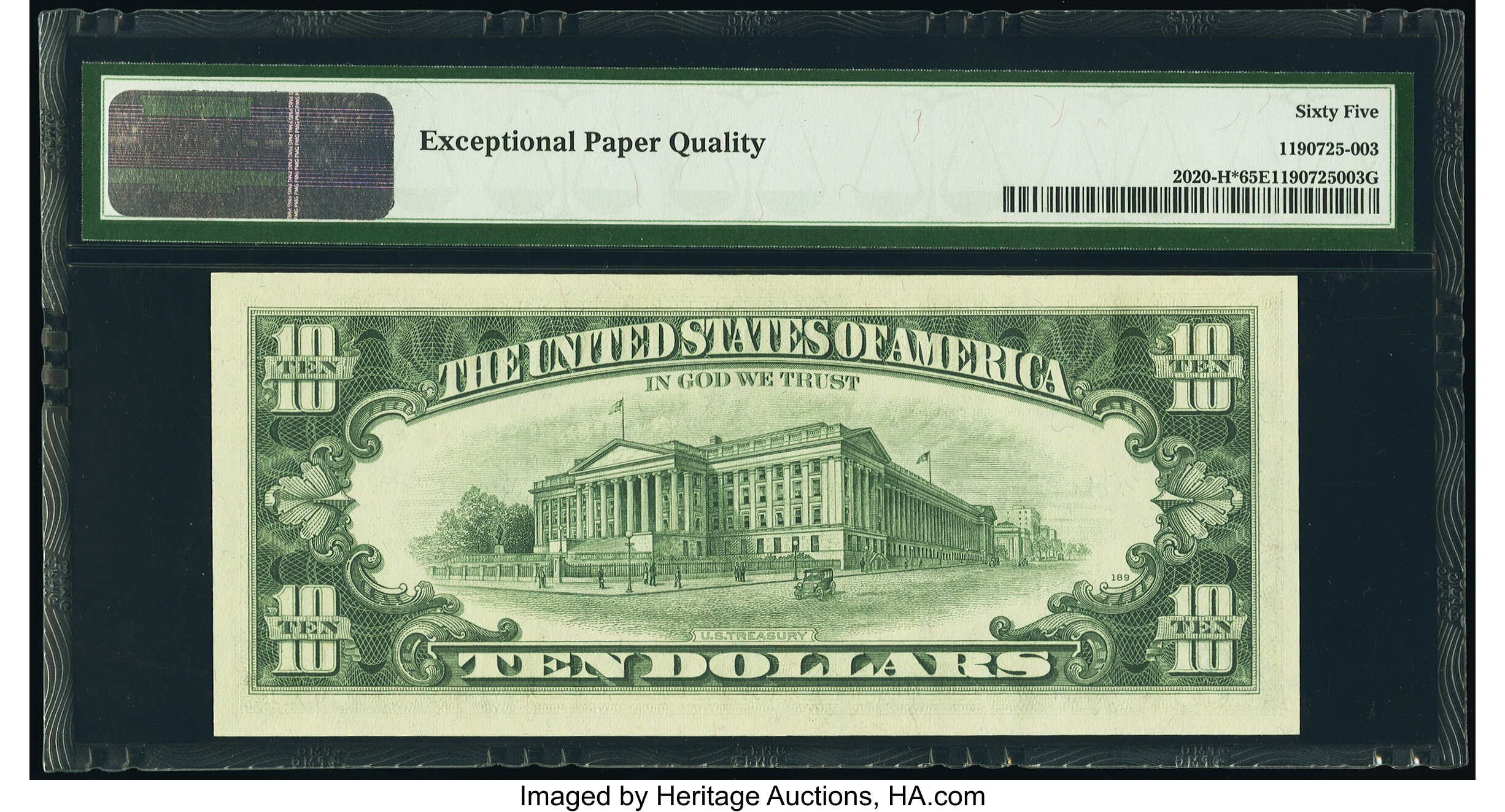 image for: Fr. 2020-H* $10 1969B Federal Reserve Star Note. PMG Gem Uncirculated 65 EPQ....