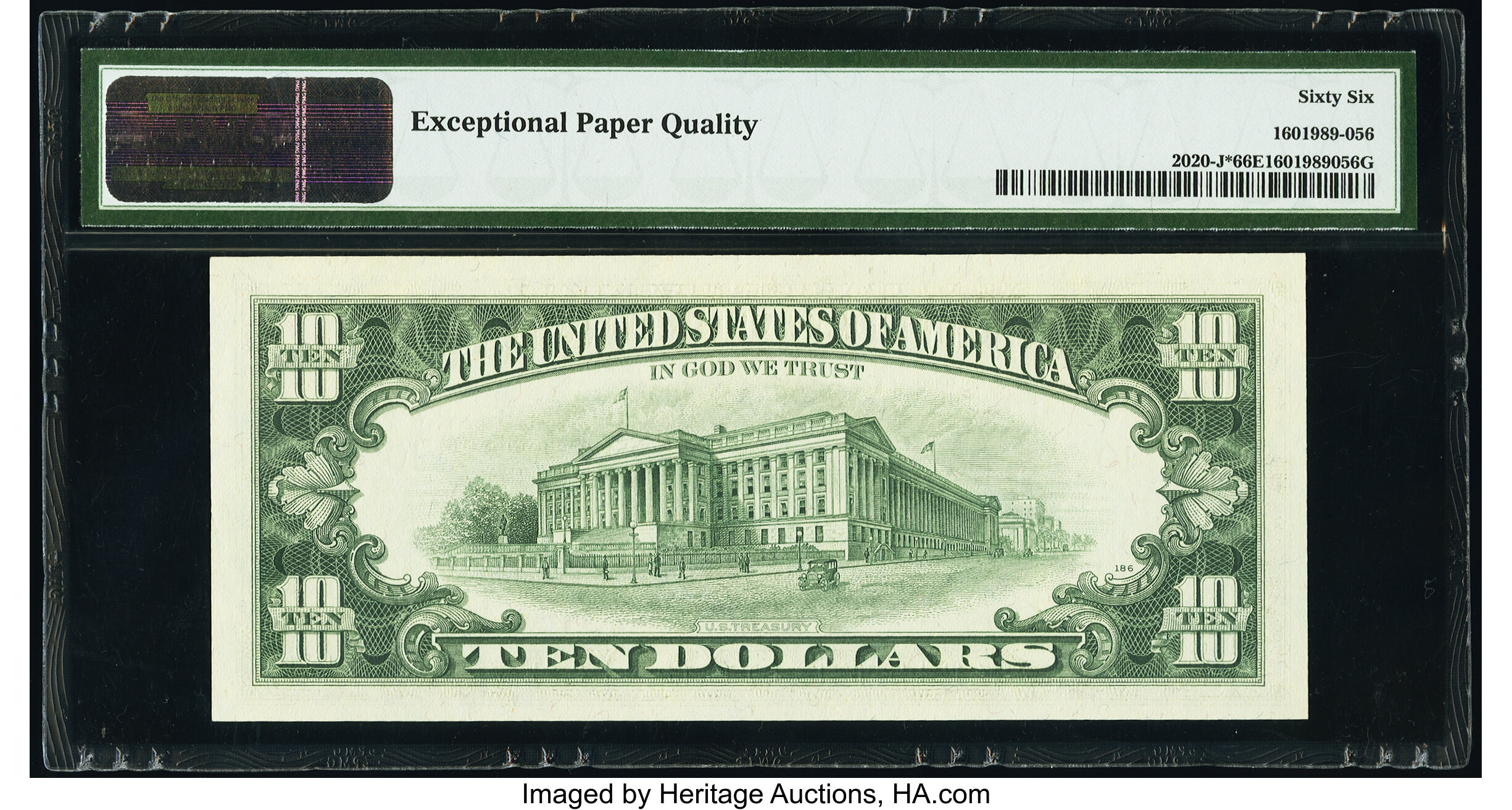 image for: Fr. 2020-J* $10 1969B Federal Reserve Star Note. PMG Gem Uncirculated 66 EPQ....