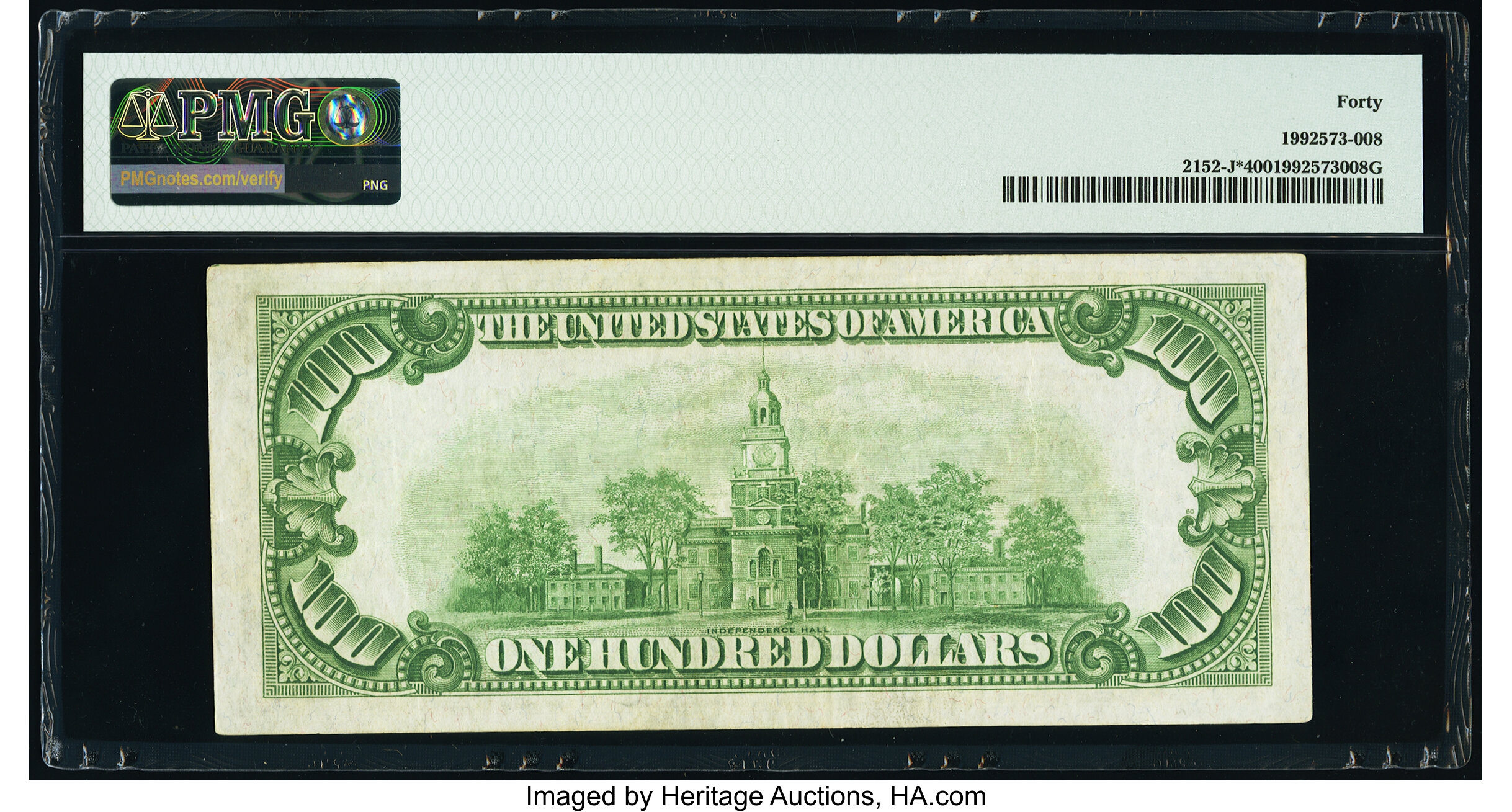 image for: Low Serial Number 2008 Fr. 2152-J* $100 1934 Light Green Seal Federal Reserve Star Note. PMG Extremely Fine 40....