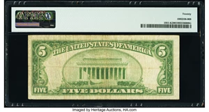 image for: Fr. 1951-K $5 1928A Federal Reserve Note. PMG Very Fine 20....