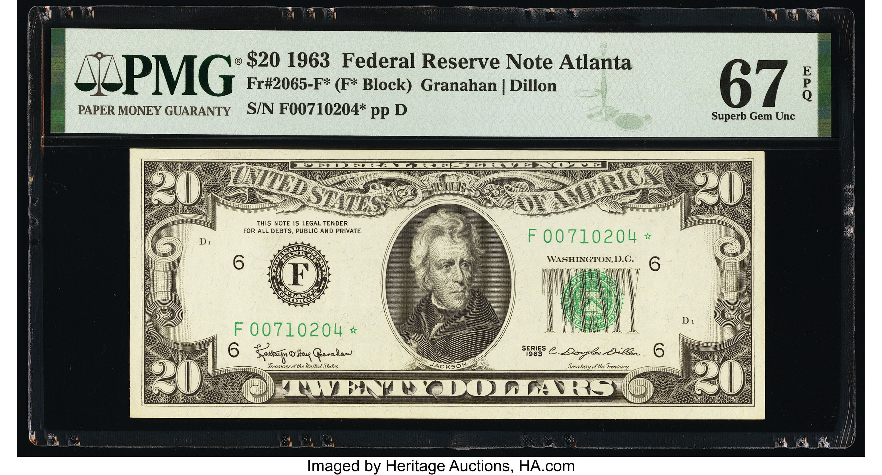 1963 $20 Atlanta, Star Replacement (Fr. 2065F*)
