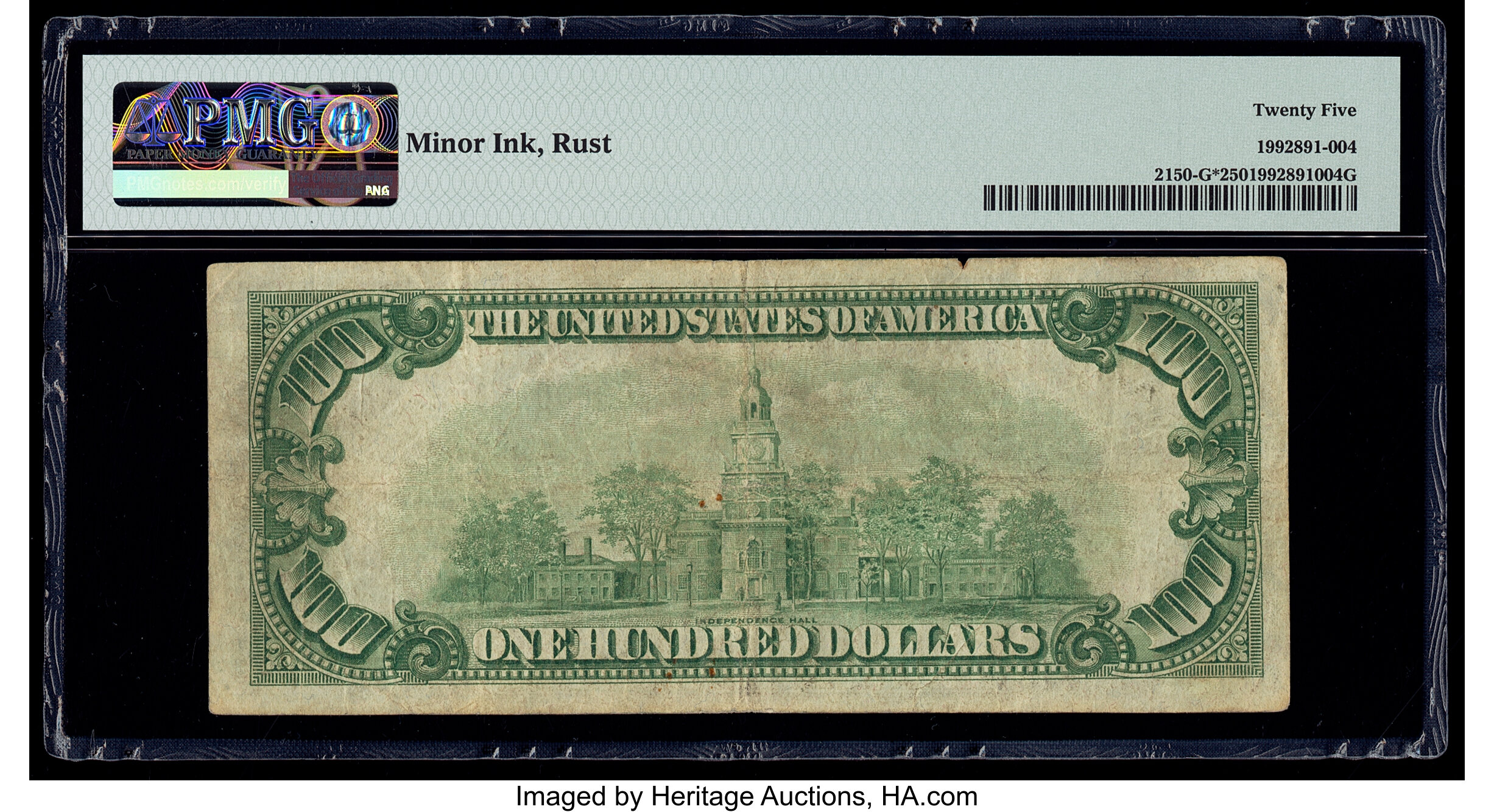 image for: Low Serial Number 2004 Fr. 2150-G* $100 1928 Federal Reserve Star Note. PMG Very Fine 25....