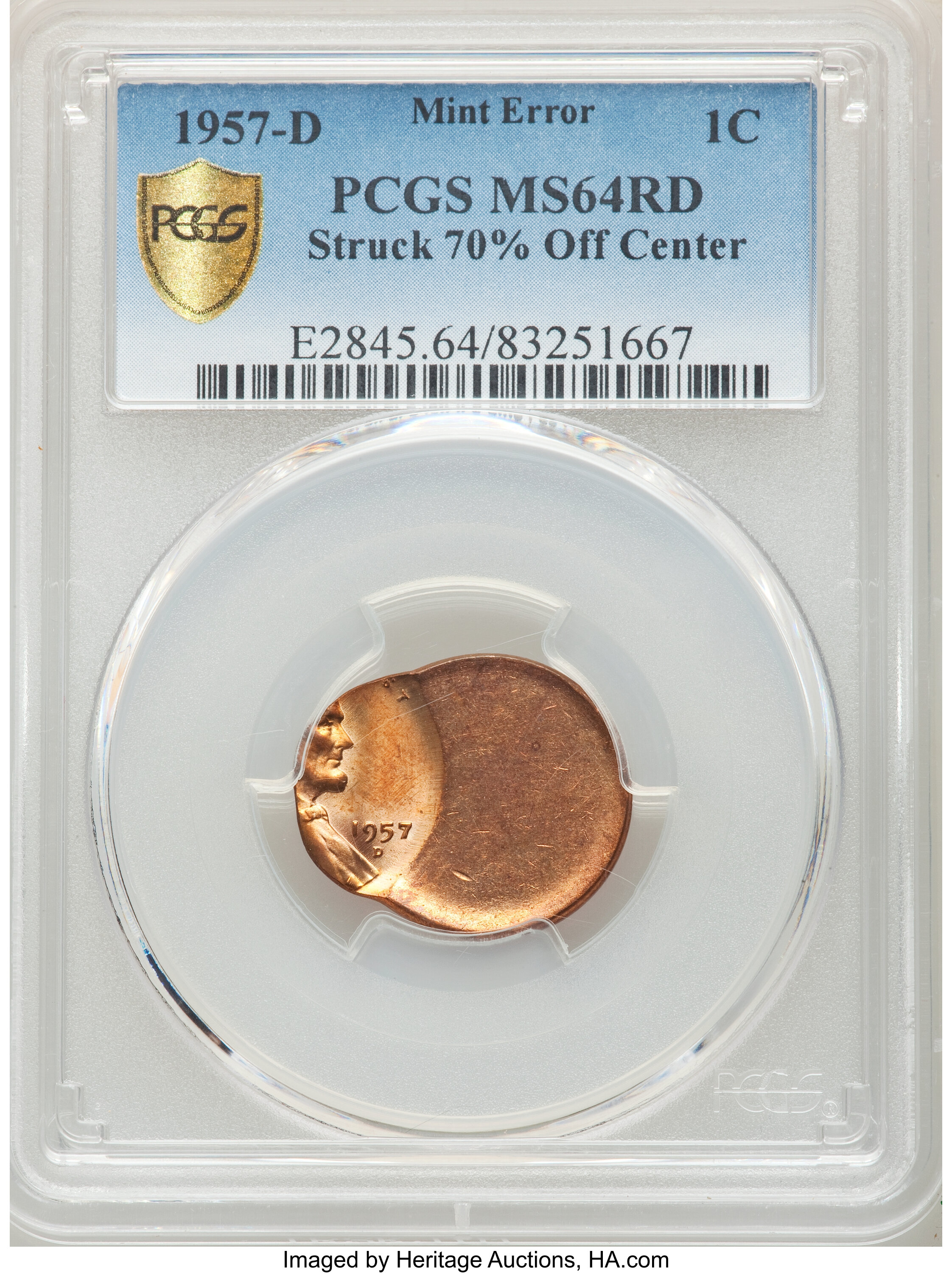 1957-D 1c MS RD MS64 RD thumbnail 5