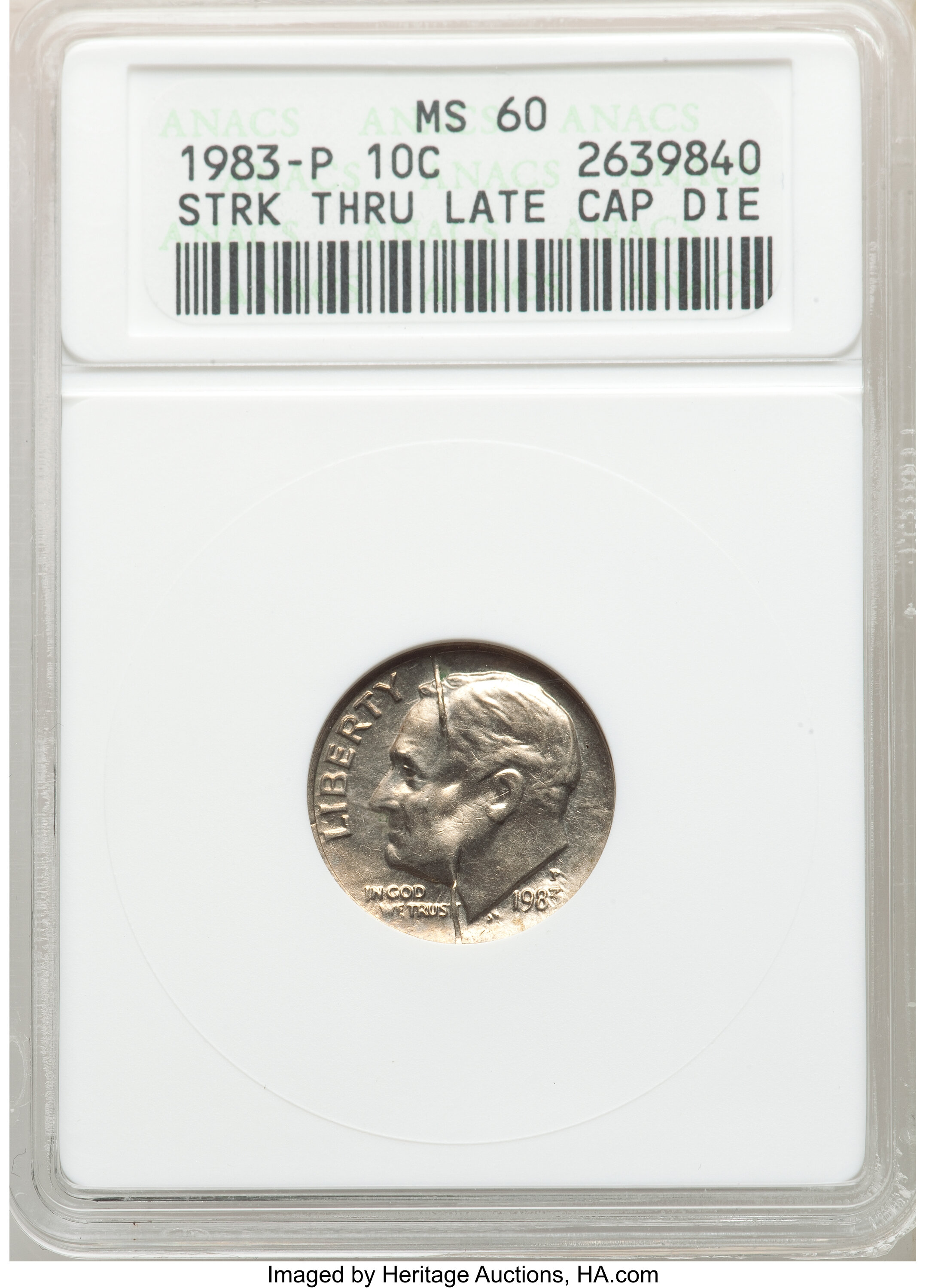 1983 P Roosevelt Dime Mint State (MS) Pricing Guide | The