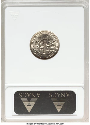 image for: 1983-P 10C Roosevelt Dime -- Struck Thru Late Cap Die -- MS60 ANACS. From The L. Scott Sands Collection....