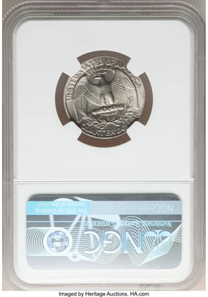 image for: 1978-D 25C Washington Quarter Dollar -- Struck on a 5C Planchet -- MS66 NGC. (5 grams)....