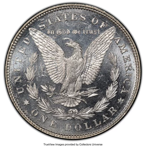image for: 1878 7TF $1 Reverse of 1878 MS64 Deep Mirror Prooflike PCGS. VAM-79, a Hot 50 Variety. Missing nostril, Long Nock, disconne...