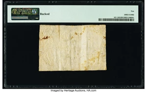image for: New York February 16, 1771 10s PMG Very Good 10 Net....