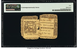 image for: New York September 2, 1775 $10 PMG Good 4 Net....