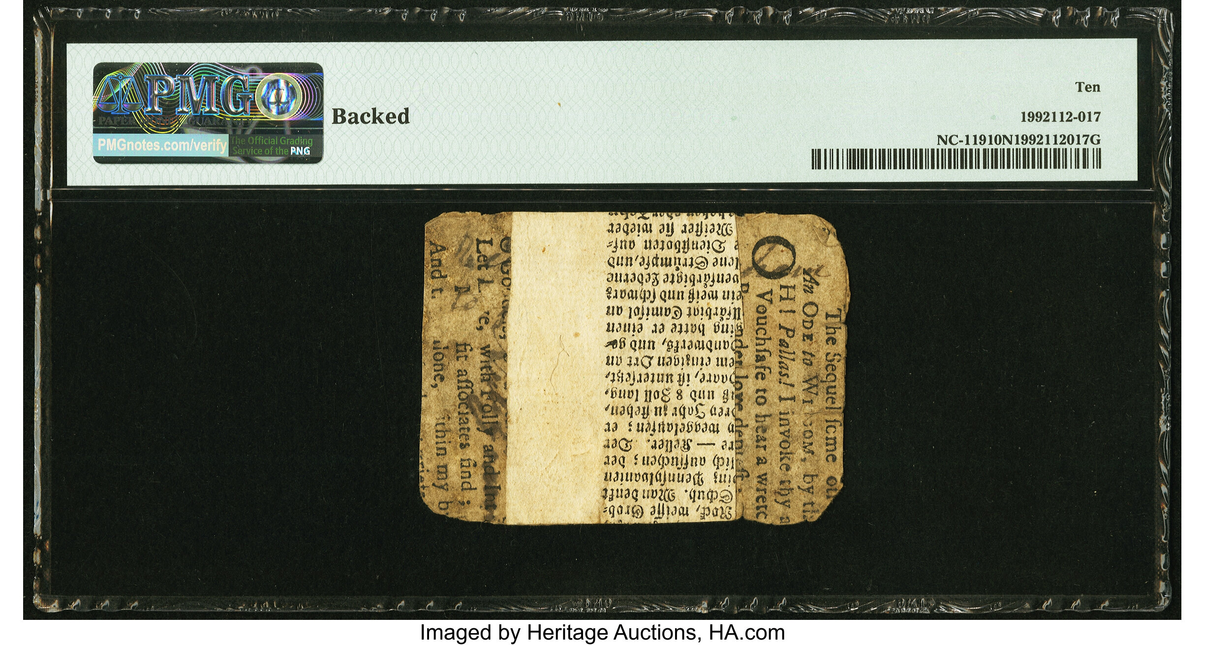 image for: North Carolina April 23, 1761 3s PMG Very Good 10 Net....