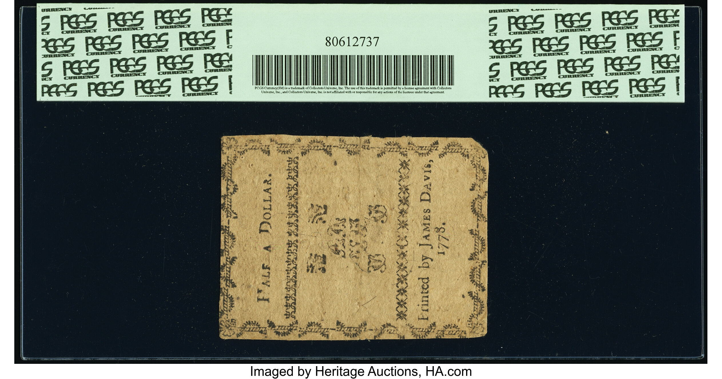 image for: North Carolina August 8, 1778 $1/2 Behold! A New World PCGS Apparent Very Fine 30....