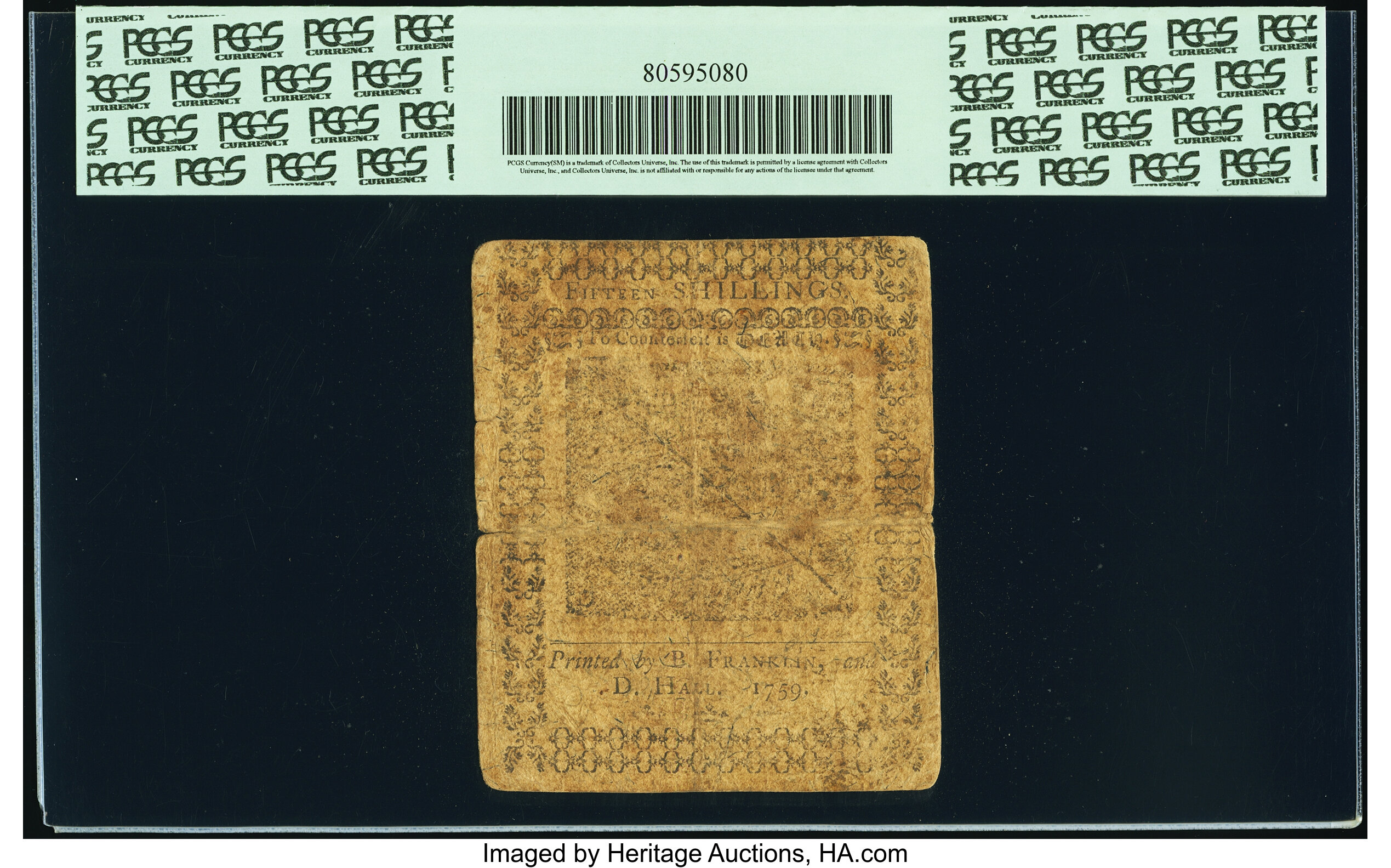 image for: Pennsylvania April 25, 1759 15s PCGS Apparent Very Fine 25....