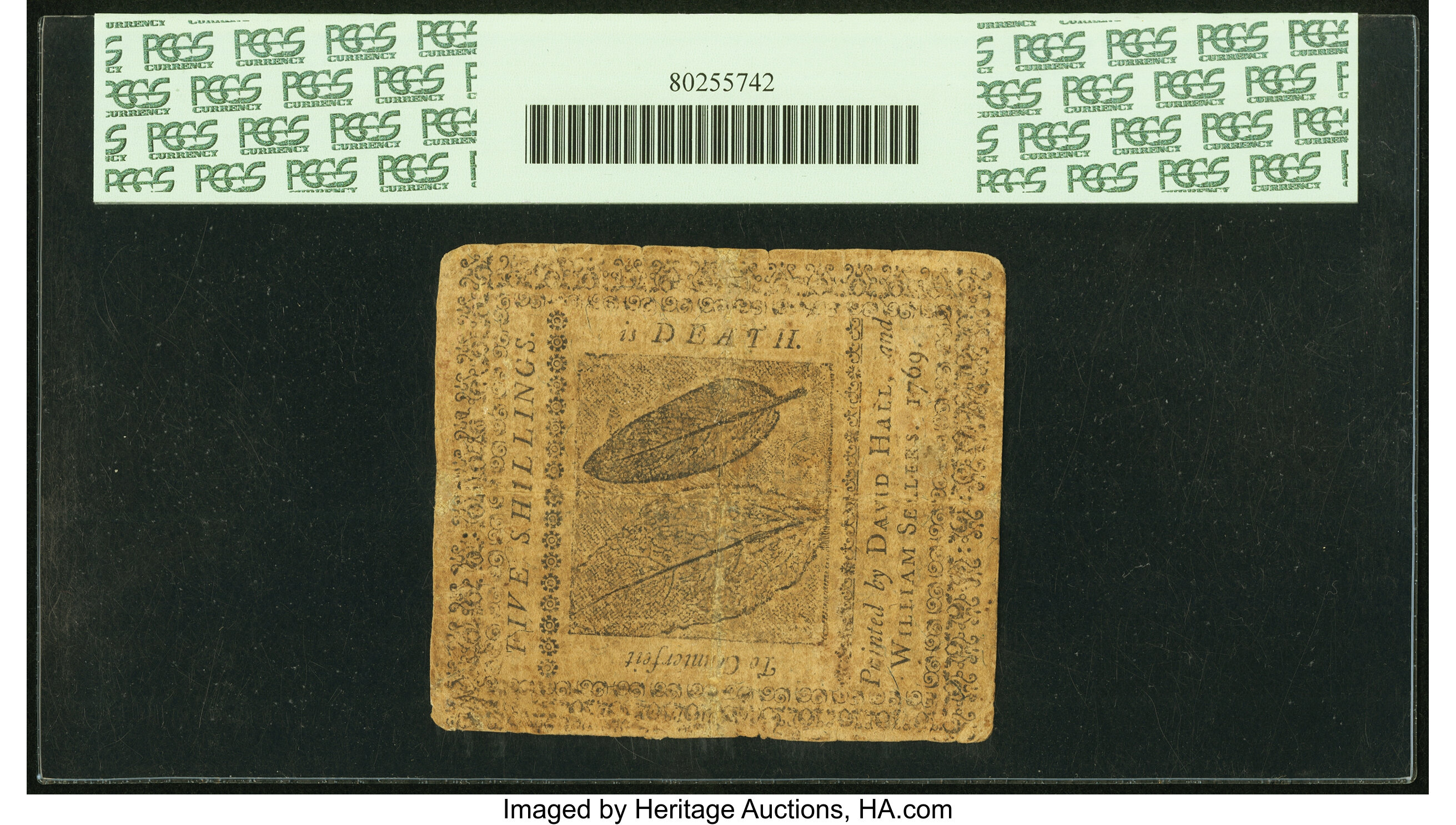 image for: Pennsylvania March 10, 1769 5s PCGS Fine 15....